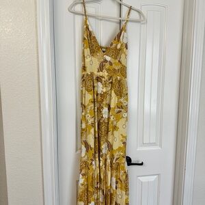 Abercrombie & Fitch Yellow Floral Maxi Dress